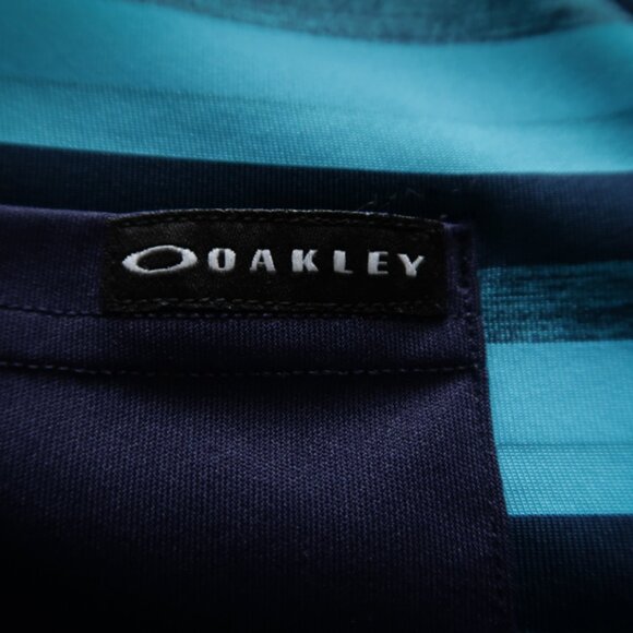 Oakley HydroLix Blue Striped Pocket Polo (L) NICE! ⛳️ - Picture 1 of 15